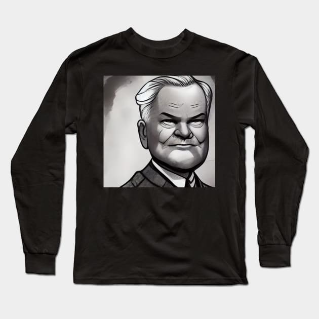 Herbert Hoover | Comics style Long Sleeve T-Shirt by ComicsFactory